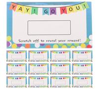 Holibanna 100 Pcs Scratch Card DIY Scratch-off Card 3.54x1.97x0.04in Personalizable Easy to Use Creative Design for Occasion Teachers Classroom Supplies