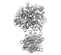 Holibanna 100 Sets Eyelets for Shoes Inner Diameter Silver Iron Hollow Rivet Grommets Durable Shoelace Fasteners for DIY Craft Clothing Repair Easy Installation Fit for Outdoor and Daily