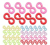 Holibanna 1000pcs Rubber Band Connectors S-Clips for Loom Bracelets, Plastic Clasps DIY Handcrafts Supply Kit for Bracelet Making and Jewelry Crafts