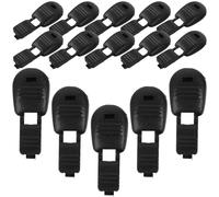 Holibanna 100pcs Black Nylon Shoelace Clips Replacement Tips Easy to Use and Perforate Features, Sturdy Shoelace Ends for Home and Clothing Store Use, Suitable for Hikers and Walking People