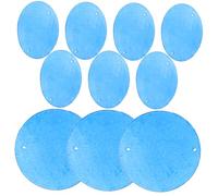Holibanna 100pcs Double Hole Round Shell Slices for DIY Home Embellishments Wind Chime Jewelry Making Natural Glossy Oyster Charms Craft Material