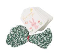 Holibanna 100pcs Easter Rabbit Paper Tags Creative Kraft Paper Bookmarks Hanging Labels Practical and Paintable Decorative Tags for Clothing and Holiday Wrapping