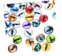 Holibanna 100pcs Glass Eyeballs for Doll Making DIY Crafts Fake Eyes for Jewelry Puppets Decoration Bright Crystal Eye Balls Decors for Creative Handmade Projects