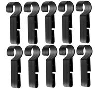 Holibanna 100PCS Hard Hat Light Clips Black Anti-slip Headlamp Mounting Clips for Helmet Quick Installation and Wear-resistant Safety Buckles for Miners Firefighters Night Workers
