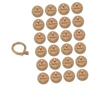 Holibanna 100Pcs Kraft Gift Tags with Natural Jute Twine Round Paper Hanging Labels for Wedding Party Gift Decoration Thank You Tags for Presents and DIY Crafts