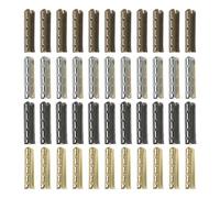 Holibanna 100Pcs Metal Shoelace Tips Copper Ends for DIY Shoe Lace Replacement Smooth Cylindrical Design Colors Mixed for Sports Shoes and Drawstrings Repair
