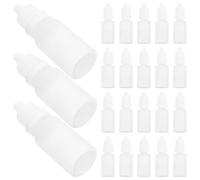 Holibanna 100pcs Ml Plastic Dropper Bottle with White Cap, Reusable and Easy to Carry Laboratory Dropper for Liquid Storage, Suitable for Experiments and Travel, Small Squeezable Container