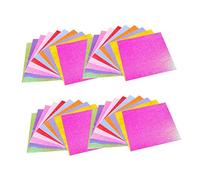 Holibanna 100pcs Pearlescent Glitter Folding Origami Paper for DIY Crafts Safe and Easy to Fold for Art Projects and Home Decor