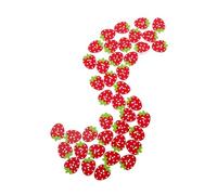 Holibanna 100pcs Red Strawberry-Shaped Wooden Buttons Double Holes Decorative Buttons for Clothes DIY Sewing Accessories Craft Fasteners