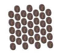 Holibanna 100Pcs Resin Coffee Bean Adornments for DIY Projects Decorative Supplies for Phone Cases 18x15x7mm Glossy Finish for Crafting