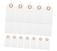Holibanna 100Pcs Small Paper Hanging Tags with String and Hole for Jewelry Clothing Price Labels Blank Writable Shipping Tags for Small Business Accessories Display