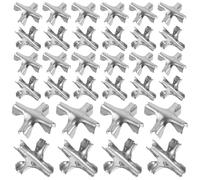 Holibanna 100pcs Stainless Steel Cross Buckle Clips 3.0mm Thick for Invisible Anti-Theft Safety Nets, Wire Rope Connectors Suitable for Steel Wire Guard Nets in Industrial Security