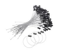 Holibanna 100pcs Steel Security Cable Seals Pull Tight Anti-Tamper Wire Tags for Trailer Truck Shipping Cargo Protection Weatherproof