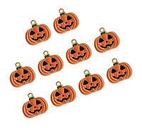 Holibanna 10Pcs Alloy Colorful Pumpkin Pendant DIY Charm Fashion Halloween Theme Accessories for Necklace Bracelet Keychain Making Craft