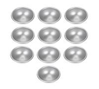 Holibanna 10pcs Aluminum Bath Bomb Mold DIY Crafting Baking Pudding Molds for Bath Bomb Salt Soap Making at Home