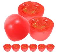 Holibanna 10pcs Artificial Vegetable Model Half Cherry Tomato Pvc Lightweight High Simulation Design Red Decorative Props for Market Decoration and Preschool Education