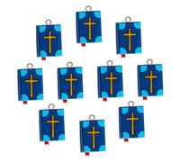 Holibanna 10Pcs Bible Shaped Decorative Pendants DIY Jewelry Charms Iron Plastic Material Crafting Accessories for Bracelets Earrings Keychains