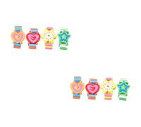 Holibanna 10pcs Boy Girl Wooden Wristwatch Toy Creative Cartoon Design Stretchy Band for Comfortable Wear Random Colors for Showers Birthday Party Favors