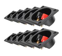Holibanna 10Pcs Car Speaker Box Terminal Connector for Subwoofer Wire Cup Plate for DIY Audio Easy Install Speaker Box Wiring Accessory Black
