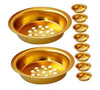 Holibanna 10pcs Charcoal Burner Screen Replacement 50mm X 15mm Stainless Steel Hollow Iron Incense Burner Accessories for Middle Eastern Aromatherapy Home Fragrance