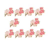 Holibanna 10pcs Cherry Blossom Lapel Pins Enamel Brooches for Women Spring Clothing Bag Accessories Metal Badge DIY Craft Decoration