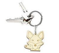 Holibanna 10pcs Creative Animal Pattern Wooden Pendant Keychains Fun Key Rings for DIY Decor