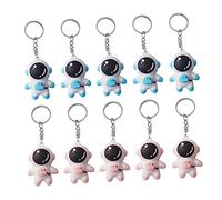 Holibanna 10pcs Cute Astronaut Keychains Adorable Decorative Key Rings for Bags Home Office Durable Cartoon Space Pendant Key Holder for Space Fans