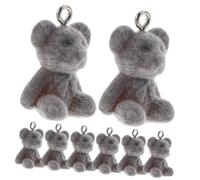 Holibanna 10Pcs Cute Bear Charms with Hanging for DIY Jewelry Making Cartoon Pendant Accessories for Earrings Bracelets Necklaces Crafting Supplies