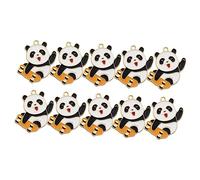 Holibanna 10pcs Cute Panda Keychain Pendant Backpack Charm Wear-Resistant Charms for Jewelry Making Cartoon Ice Skating Bear Accessories for Bags Keyrings