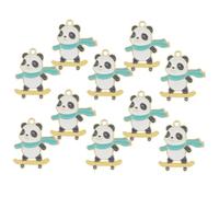 Holibanna 10Pcs Cute Panda Keychain Pendants DIY Charms for Bags Accessories Adorable Animal Design for Creative Crafts for Party Decoration and