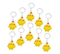 Holibanna 10pcs Cute Yellow Chick Keychain Pendant Cartoon Mini Chick Keychain for Car Keys Adorable Backpack Charm Creative for Women Girls Unique Decorative Accessory