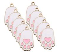 Holibanna 10Pcs Decorative Rabbit Paw Charms for DIY Jewelry Making Unique Pendant Accessories for Necklaces and Bracelets Creative Craft Supplies for Personalised