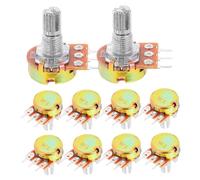 Holibanna 10pcs Electric Guitar Volume Potentiometer Control Audio Taper Potentiometers for Guitar Hardware and Electronic Projects Shaft