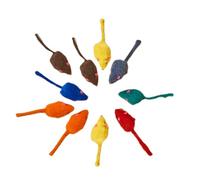 Holibanna 10pcs False Mouse Shaped Cat Made of Cony Hair, Interactive and Attractive Pet to Strengthen Friendship between You and Your Cat, Mini Mouse for Kitty Play Random Color