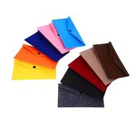Holibanna 10pcs Felt Pockets Snap Button Envelops Fashionable Felt Buttoned Closure Compact Design Everyday Use 7.47x4.13x0.39in Storage Pouches for Money Holders
