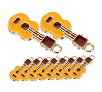 Holibanna 10Pcs Guitar Shaped Charms for DIY Jewelry Making Metal Pendants for Necklaces Bracelets Earrings for Music Lovers and Crafting Enthusiasts