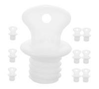 Holibanna 10Pcs Leakproof Silicone Hot Water Bottle Lid Plugs with Threaded Cap, Universal Plastic Replacement Stoppers for Travel and Home Use