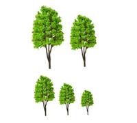 Holibanna 10PCS Lifelike Plastic Street Tree Decor for Sand Table Scene Miniature Green Trees for Architectural Landscape and Micro Garden Layout