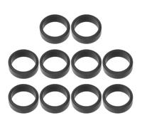 Holibanna 10pcs Men’s Black Size 11 Silicone Rings, Elastic Wide Beveled Outdoor Sports Finger Bands, Flexible Anti-scratch Fitness Accessories for Active Use