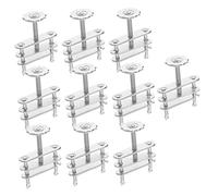 Holibanna 10pcs Metal Flow Control Tubing Clamps with Swivel Screw Compressor Hose Clips for Laboratory Chemical and Biological Teaching Experiments