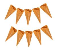 Holibanna 10pcs Mini Ice Cream Cone Charms DIY Craft Supplies Decorative Adornments for Phone Case Accessories Hairbands Brooches Bags Shoes and Wedding Bouquet Embellishments
