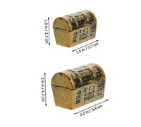 Holibanna 10Pcs Mini Pirate Treasure Box Vintage Style Realistic Plastic Treasure Chest Models for Party Favors Home Decor and Craft Accessories