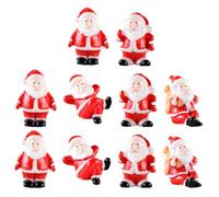 Holibanna 10pcs Miniature Christmas Snowman Figurines for Xmas Decorations for DIY Micro Landscapes Snow Village Home and Festive