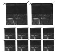 Holibanna 10pcs Nonwoven Shoe Storage Bags Zipper Window Drawstring Closure Boot Organizer Packing Bag Dustproof for Travel Organizer for Men Women Multifunctional