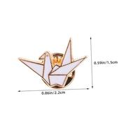 Holibanna 10pcs Origami Crane Brooches Metal Cartoon Pins for Women Lightweight Artistic Lapel Accessories for Clothes Bags Scarves Durable Creative Craft Decoration