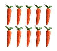 Holibanna 10pcs Realistic Fake Carrot Models Lifelike Artificial Vegetable Props for Photography Crafts Home Decor Tabletop Display and Still Life Art