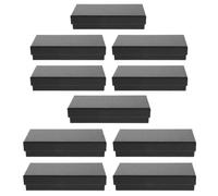 Holibanna 10PCS Rectangular Black Cardboard Watch Storage Boxes with Grooved Slots for Men and Women Multipurpose Jewelry Organizer for Wristwatches Bracelets Necklaces Scratch-resistant