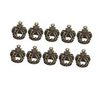 Holibanna 10PCS Retro Alloy Crown Pendants DIY Jewelry Making Hollow out Delicate Charms for Keychain Bracelet Necklace Crafting Antique Bronze