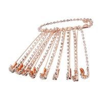 Holibanna 10pcs Rhinestone Brooch Pins with U-shaped Zinc Alloy Base, Elegant Sparkling Safety Pins to Securely Fasten Clothing, Versatile Design for Sweaters, Shawls, and Scarves