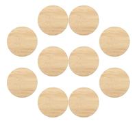 Holibanna 10pcs Round Bamboo Craft Blanks for DIY Painting with Smooth Surface and No Burr, Assorted Colour Wooden Circles for Crafting, Door Hangers and Creative Projects